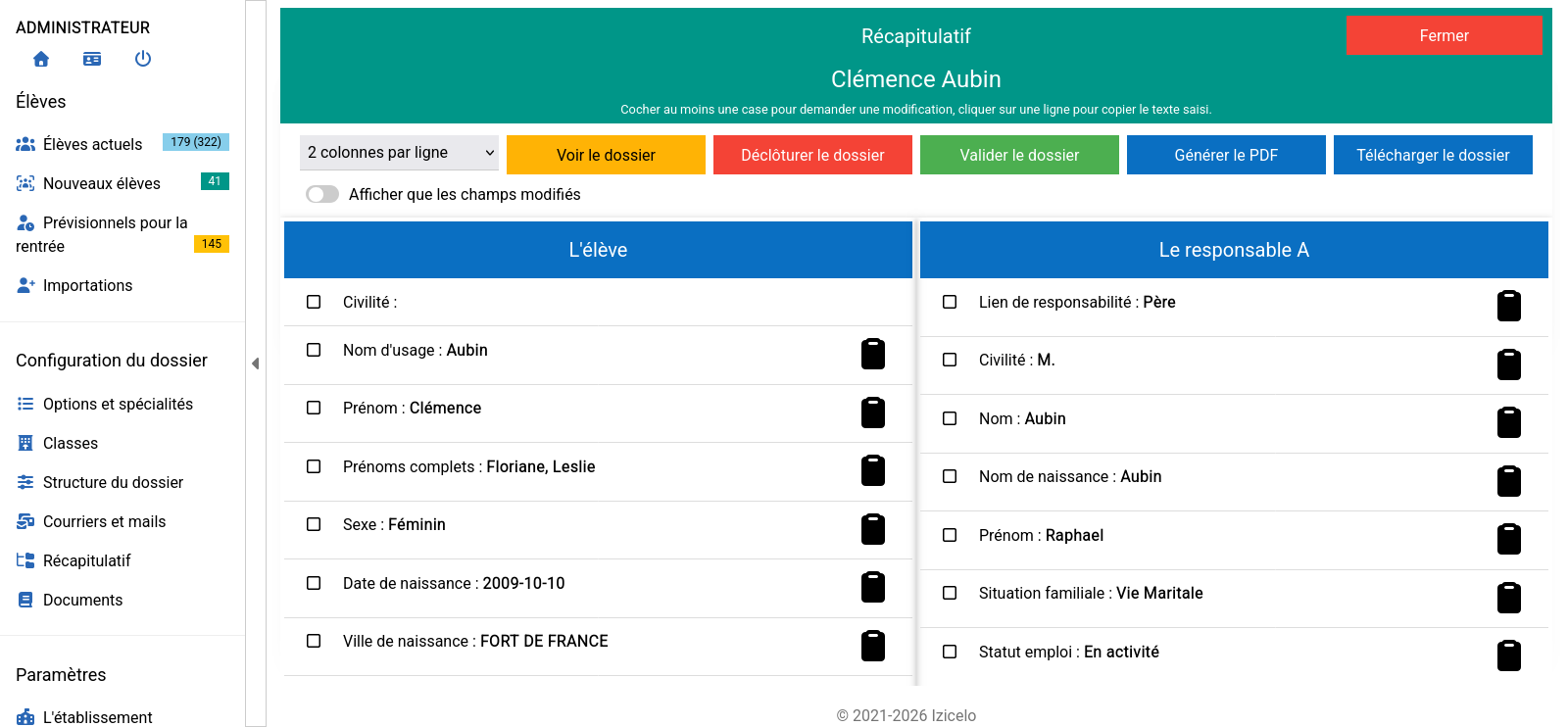 Page de rentrée